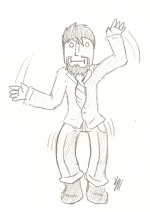 Agent Winters flailing about. (Drawn by an old friend)